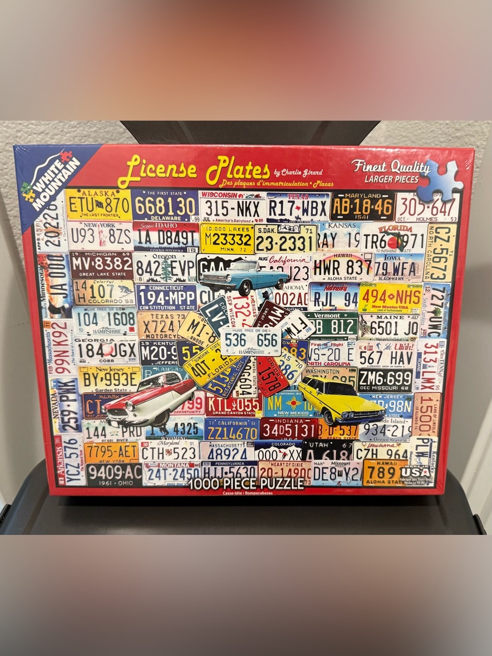 White Mountain “License Plates” Puzzle - 1000 Pieces/New - Sealed Box